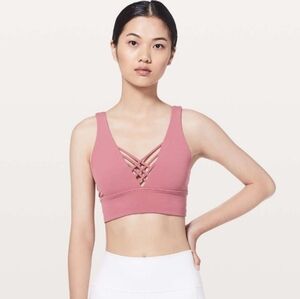 EUC Lululemon Bind & Cross BraMoss Rose, $58, 6, no pads
